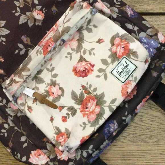Black Floral/Pink Floral Heritage Mid-Volume Backpack - Picture 2 of 12